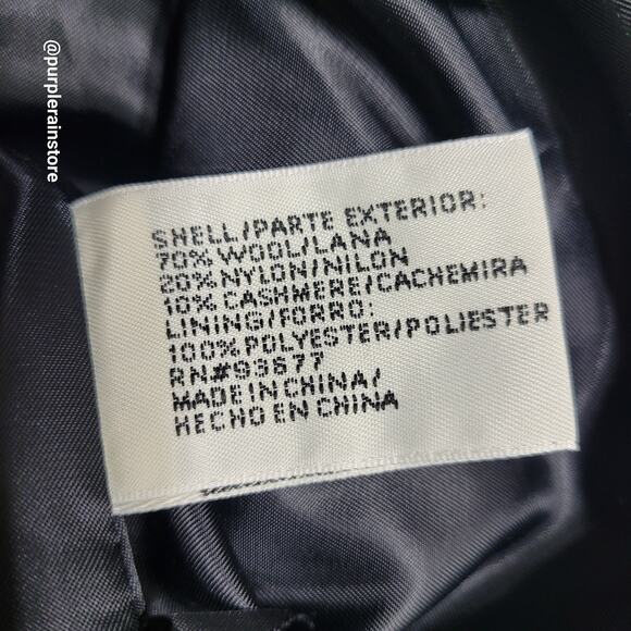 St Johns Bay Double Breasted Peacoat LP Wool Cashmere Blend Preppy Quiet Luxury - Picture 5 of 13